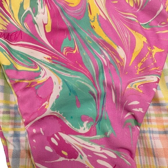 VDM Reversible Ziggy Sorbet Marble Tartan Pastel Bikini Bottom Medium NWT‎ - Picture 9 of 10
